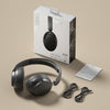 JR SY-T7 Bluetooth 5.4 Over-Ear Headset with Noise-Cancelling Mic – Black