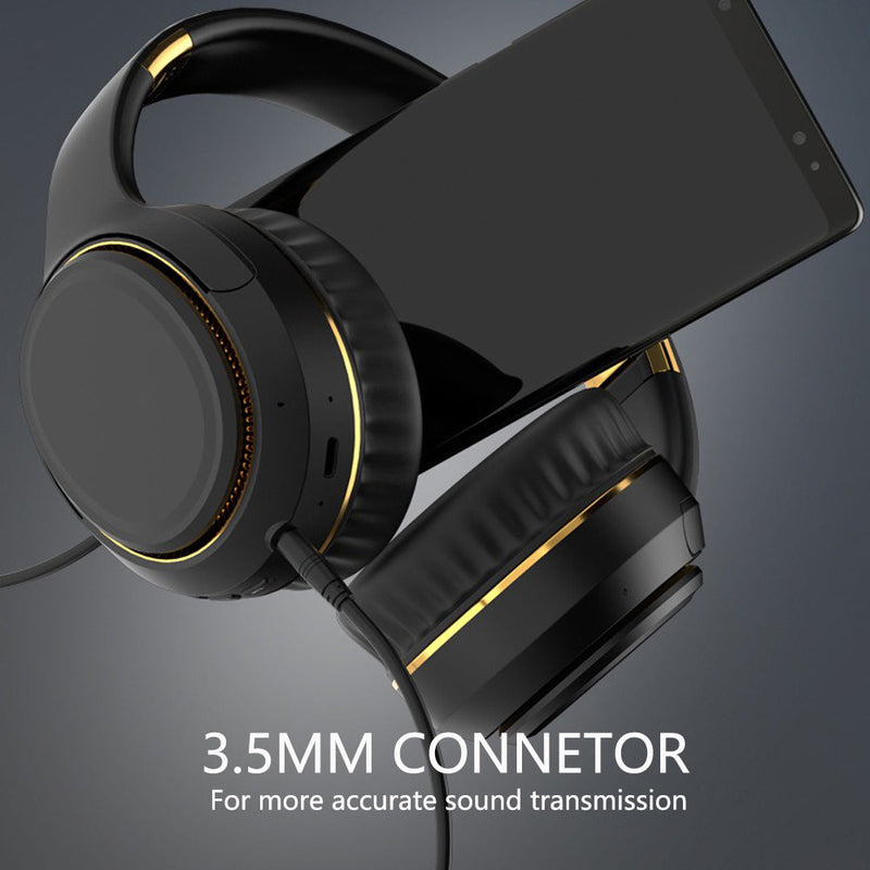 JR H6 Foldable Bluetooth 5.3 ANC Headphones – Black
