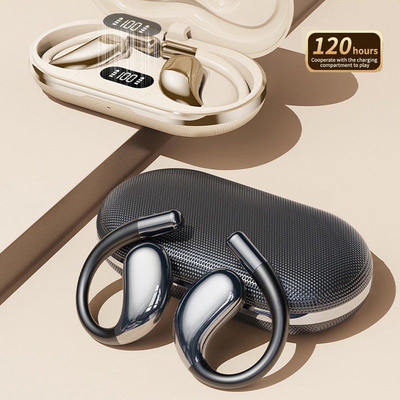 Wireless Open-Ear Sports Headphones Bluetooth 5.4 – Beige