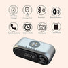 Bluetooth Speaker with 15W Wireless Charger & FM Alarm Clock (Grey)