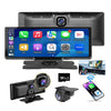 10.26" Wireless Dual Dash Cam with Apple CarPlay & Android Auto – Front & Rear + 64GB Card