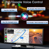 10.26" Wireless Dual Dash Cam with Apple CarPlay & Android Auto – Front & Rear + 64GB Card