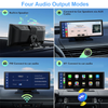 10.26" Wireless Dual Dash Cam with Apple CarPlay & Android Auto – Front & Rear + 64GB Card