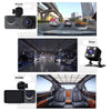 3-Channel Car DVR Dash Cam 1080P HD + 32GB Card