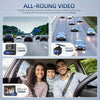 Triple Lens Dash Cam 1080P HD Front & Rear 4" Touch Screen