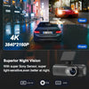 4K Dual Dash Cam Front & Rear Wi-Fi GPS + 64GB Card