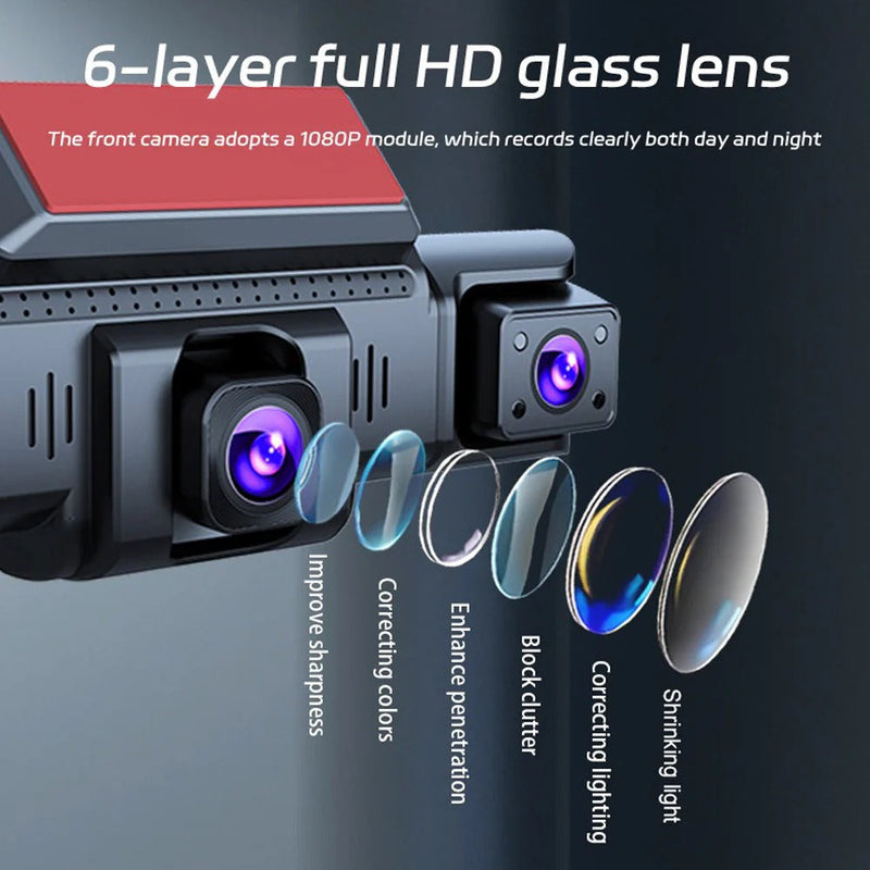 4-Channel 5G WiFi Dash Cam – 1080P FHD with 64GB Card