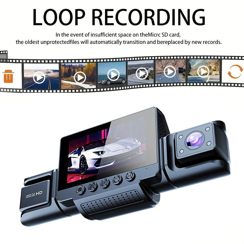 4-Channel 5G WiFi Dash Cam – 1080P FHD with 64GB Card