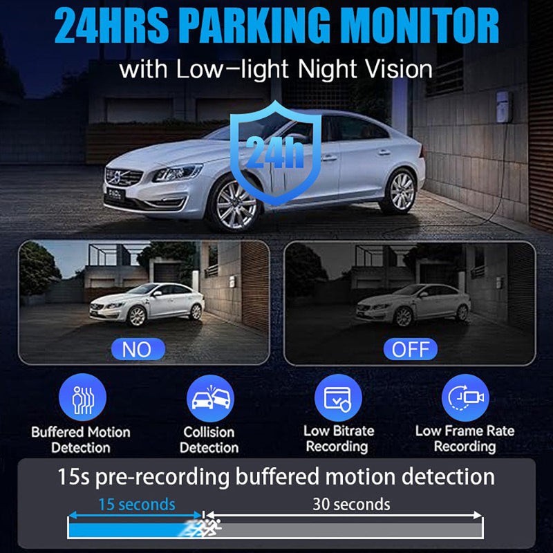 3-Channel 4K+1K+1K Wi-Fi Car Dash Cam – Interior & Exterior Recording with 32GB Card