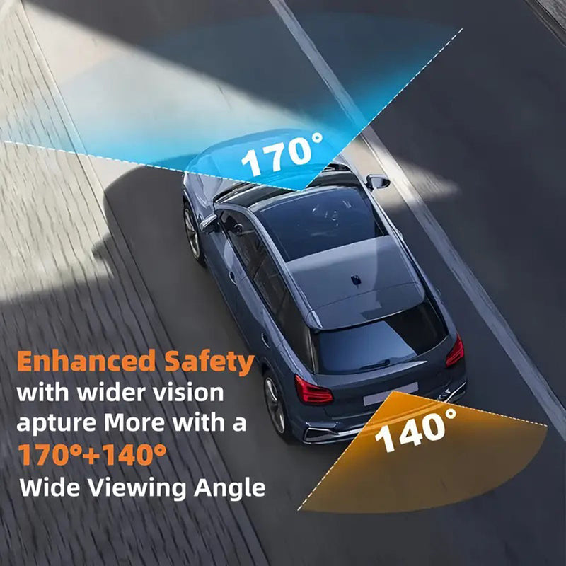 4K Wi-Fi Dual Lens Car Dash Cam – Wide Angle IPS Screen with Night Vision & 32GB Card