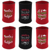 6x Christmas Stubby Stubbie Holders decor
