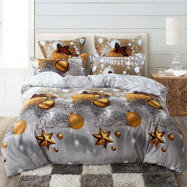 Christmas Gift King Size Quilt Duvet Cover Set