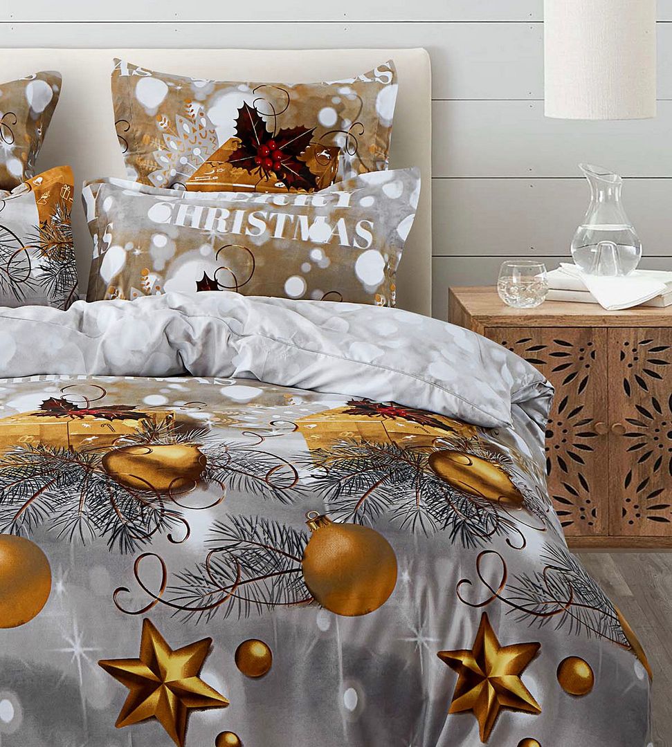 Christmas Gift Super King Size Quilt Duvet Cover Set