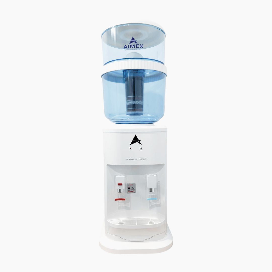 Luxurious White Benchtop Hot & Cold Water Dispenser