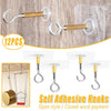 12PCS Heavy Duty Self-Adhesive Stainless Steel Hooks – Closed