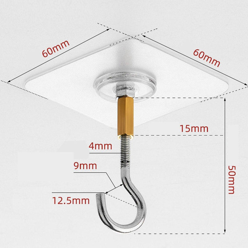 12PCS Heavy Duty Self-Adhesive Stainless Steel Hooks – Closed