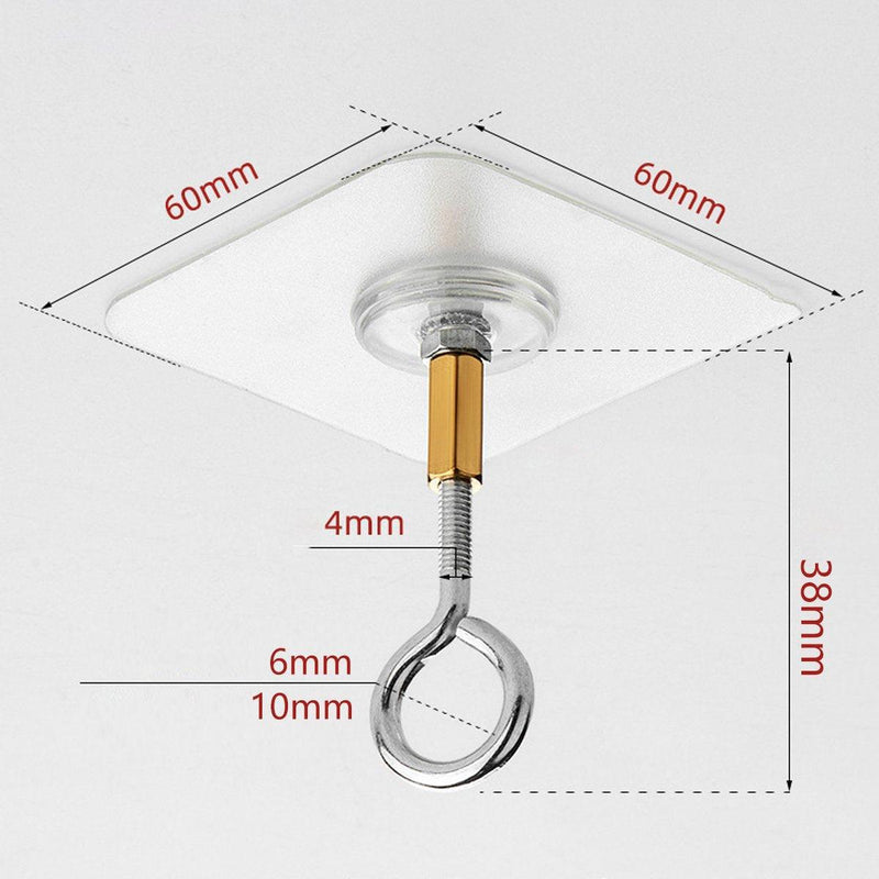 12PCS Heavy Duty Self-Adhesive Stainless Steel Hooks – Closed