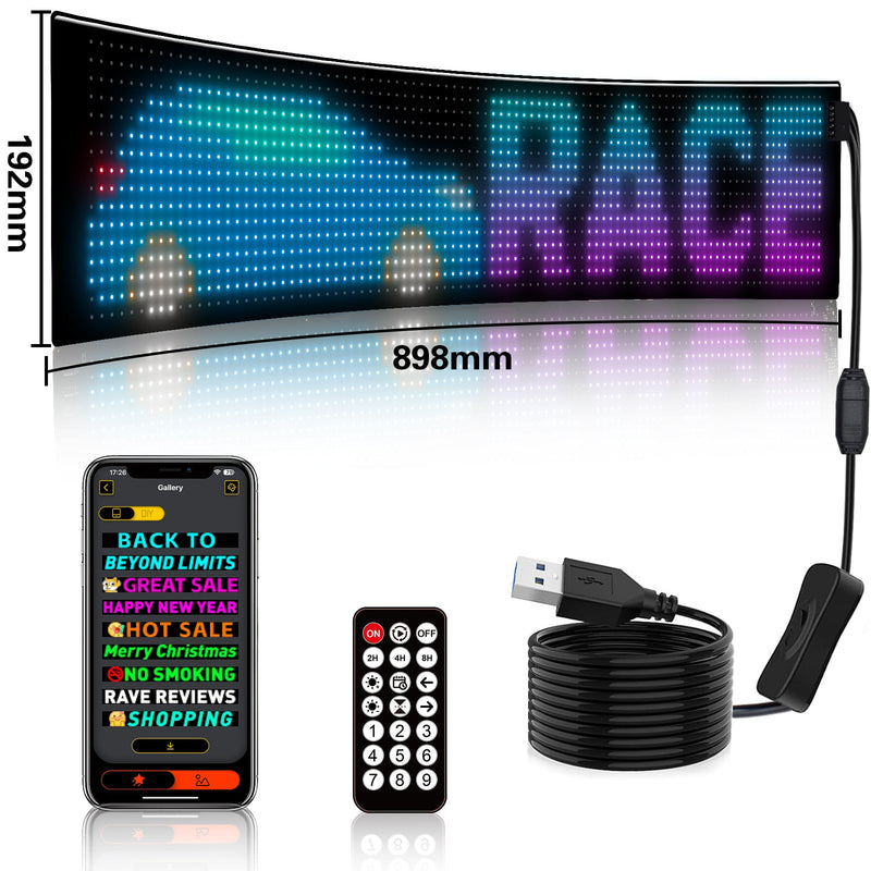 Flexible LED Matrix Panel IP65 – App Controlled (192 × 898mm)