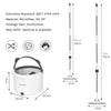 Microfiber Round Mop & 360° Spin Bucket – White