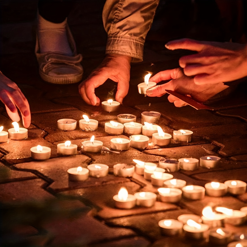 400pcs Tealight Candles – 9 Hour Burn, Smokeless Crystal Wax