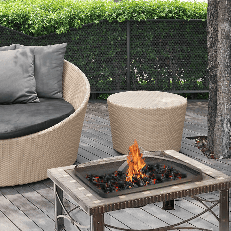 30" Square Slate Tile Fire Pit – Outdoor Patio Heater