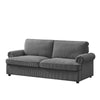 PHEBE 3‑Seater Corduroy Sofa Bed (Dark Grey)