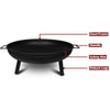 Portable Outdoor Fire Pit Bowl – Steel Patio Heater