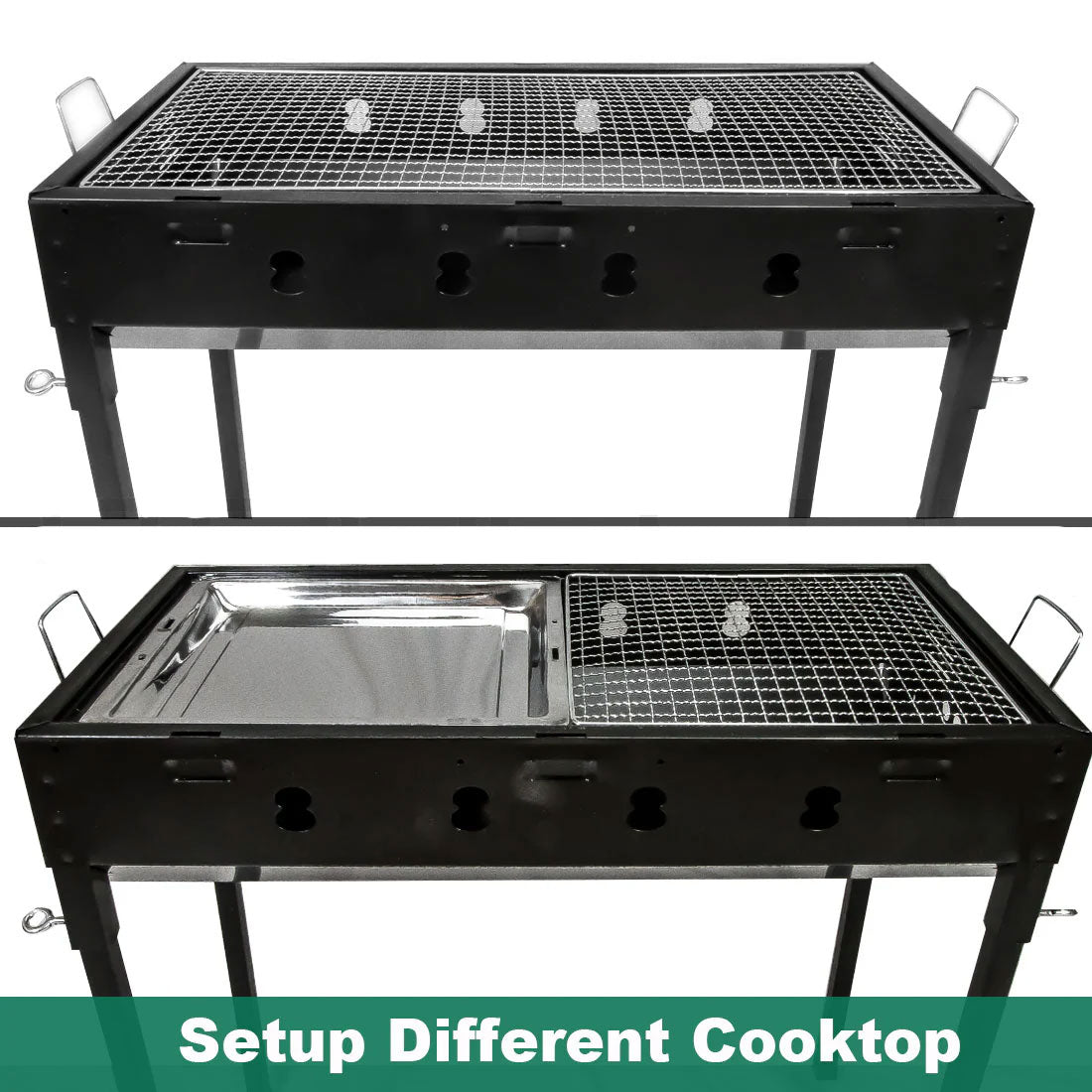 Large Portable Charcoal Outdoor BBQ Grill Set