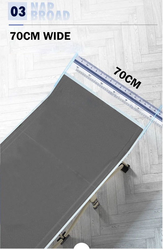 Camping Portable Stretcher Single – Foldable Bed & Recliner Mat (Grey)