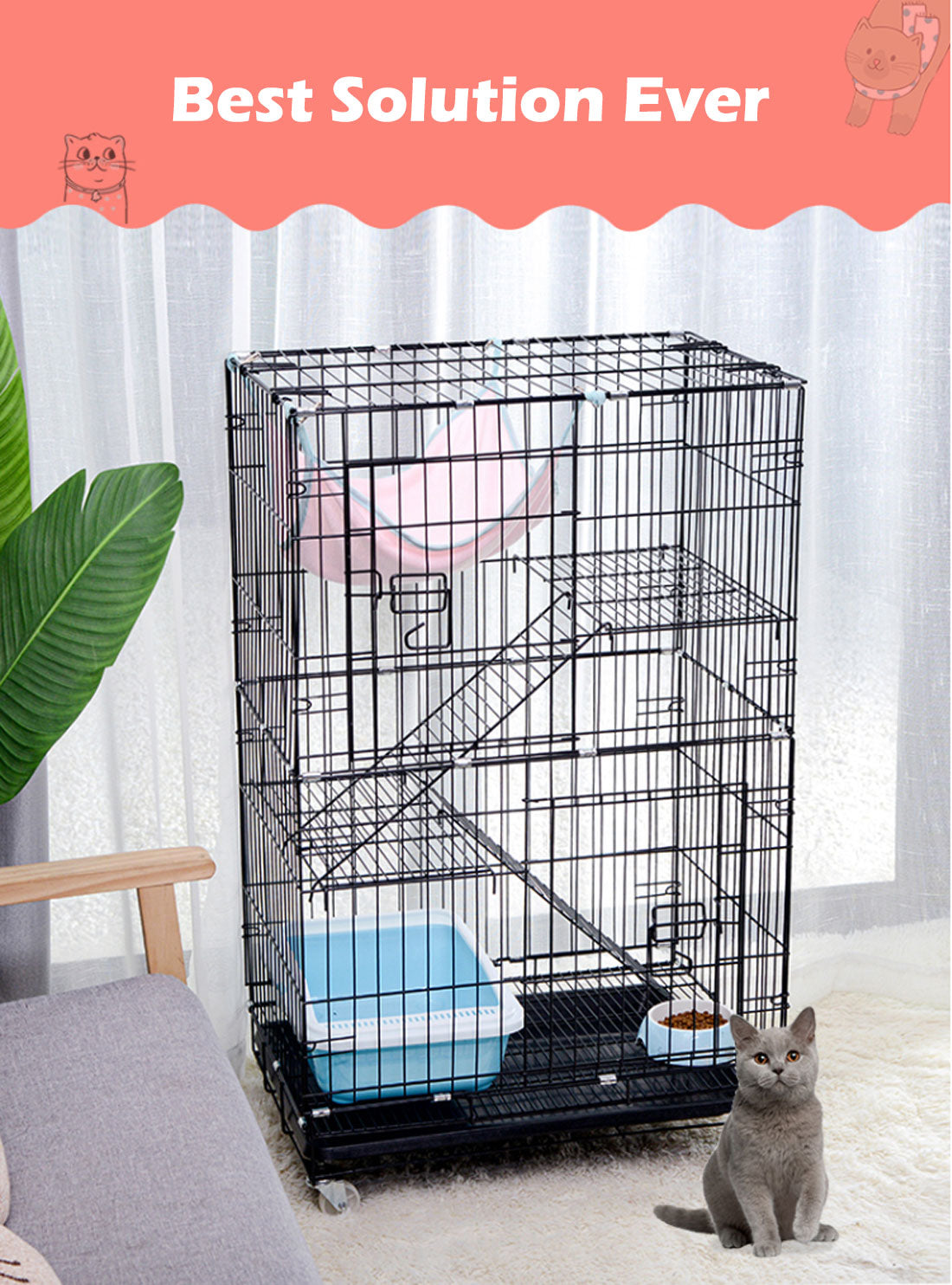 3-Level XL Multi-Pet Cage