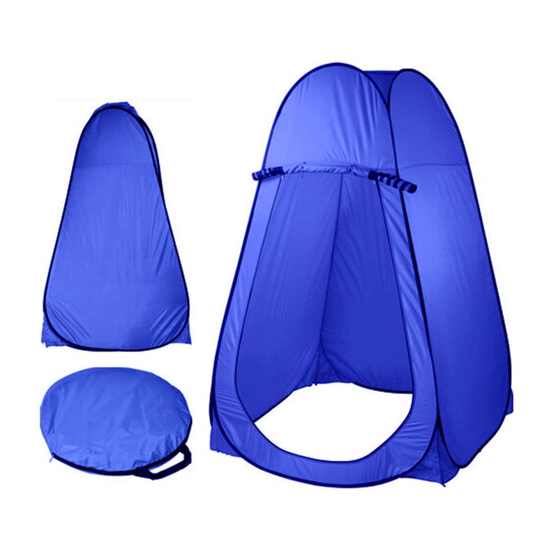 Pop Up Portable Privacy Shower Tent & 20L Camping Water Bag – Blue