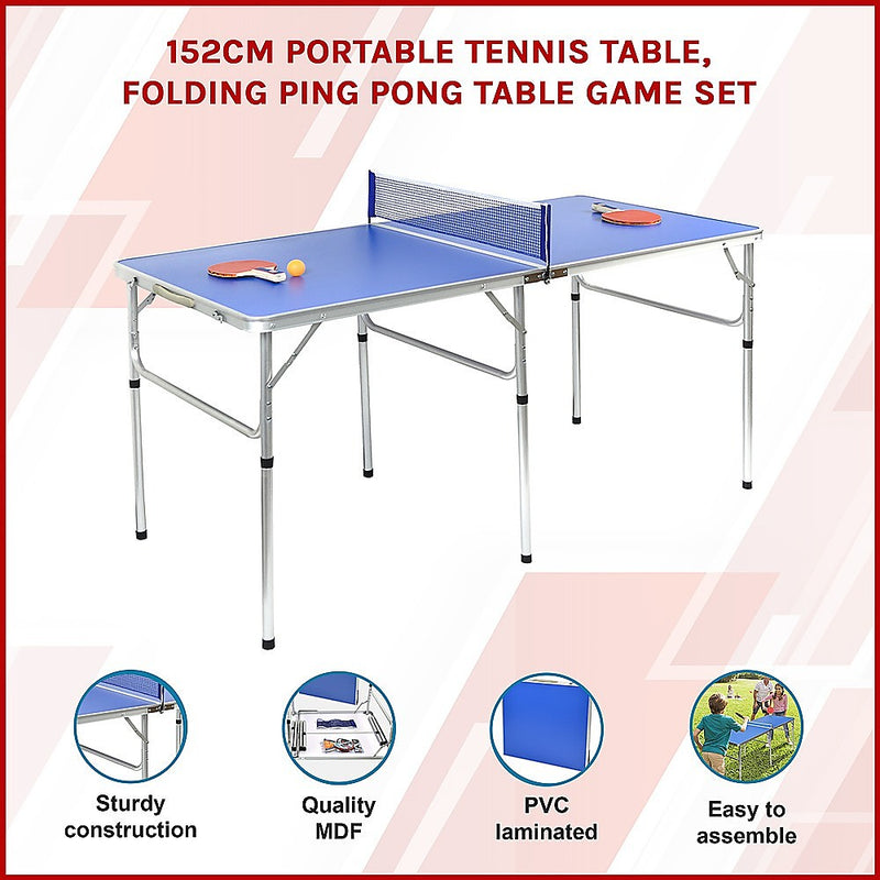 152cm Portable Folding Table Tennis / Ping Pong Table