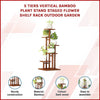 5-Tier Vertical Bamboo Plant Stand – Outdoor Garden Flower Shelf