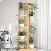 6-Tier Vertical Bamboo Plant Stand – Outdoor Garden Flower Shelf