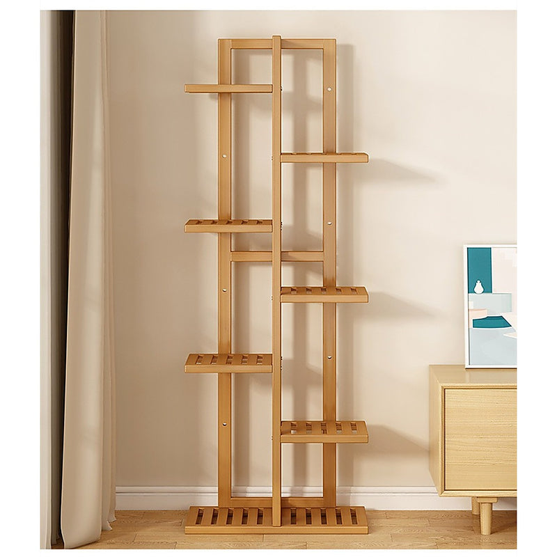 6-Tier Vertical Bamboo Plant Stand – Outdoor Garden Flower Shelf