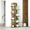6-Tier Vertical Bamboo Plant Stand – Staged Flower Shelf Rack