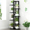 6-Tier Bamboo Plant Stand – Vertical Staged Flower Shelf Rack