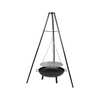 Tripod Garden Fire Pit & BBQ – Cast Iron and Steel