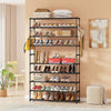 10-Tier Metal Shoe Rack – Black (50 Pair)