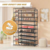 10-Tier Metal Shoe Rack – Black (50 Pair)