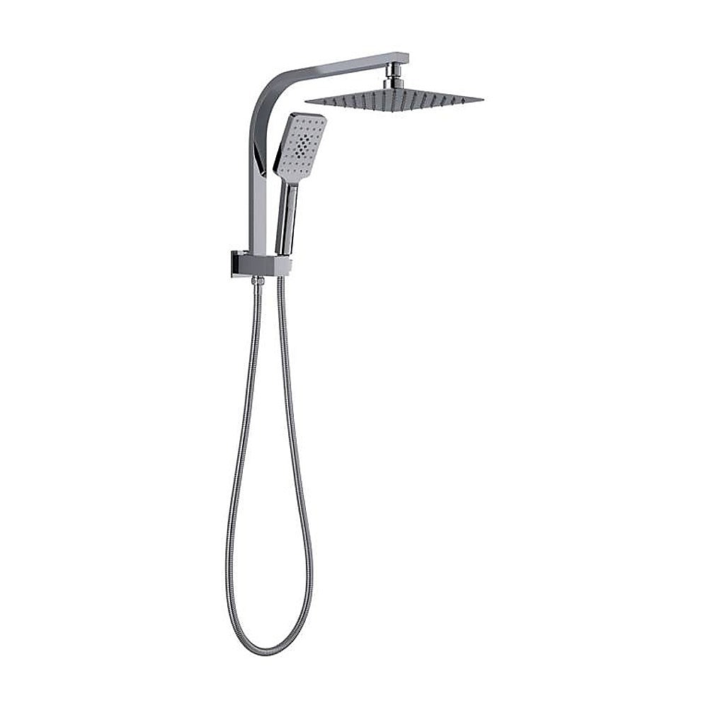 Wall-Mounted Chrome Dual Shower Mixer – Rainfall & Handheld