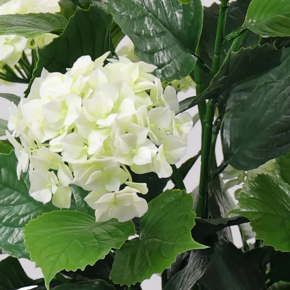 Premium Artificial White Hydrangea Tree 90cm – UV Resistant