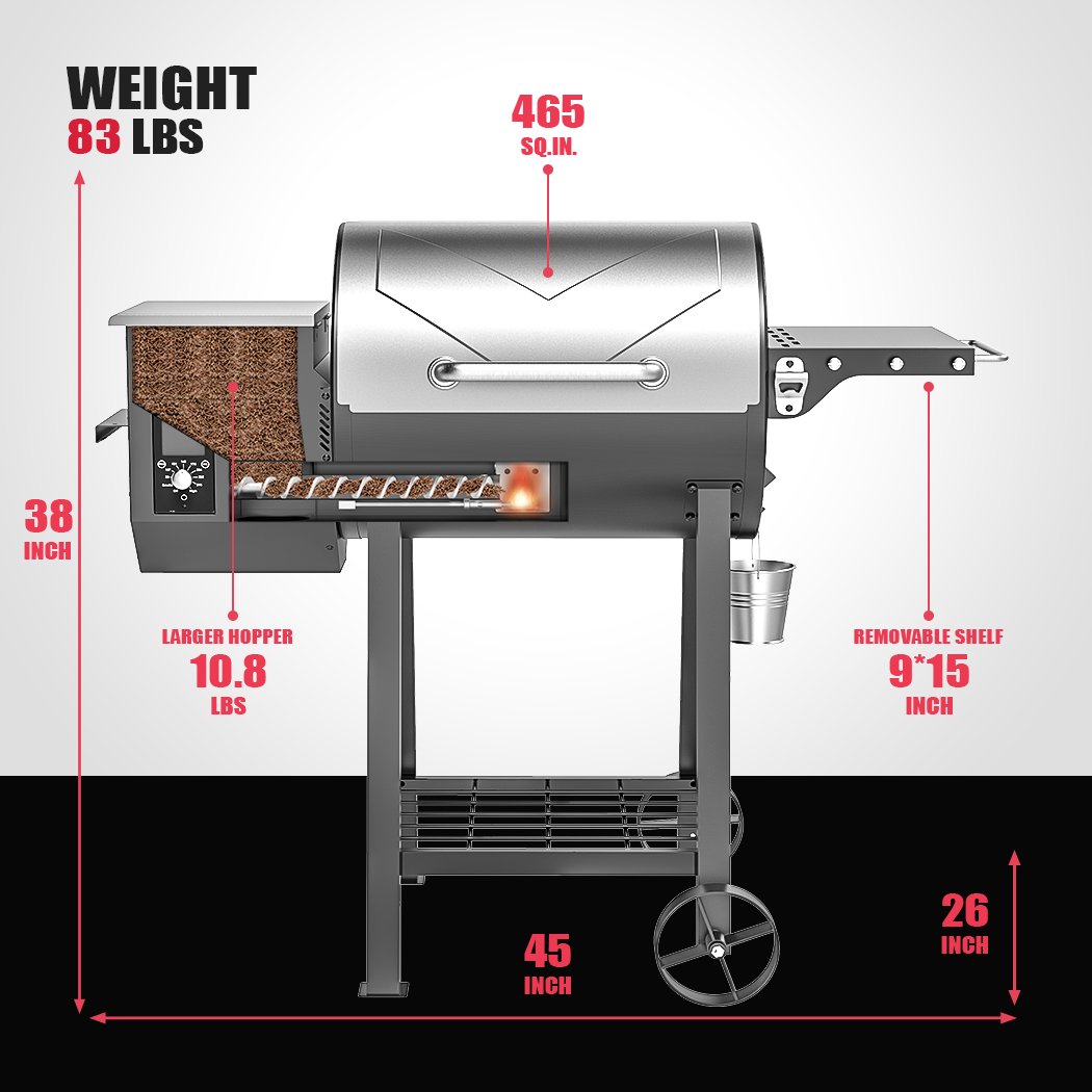 Asmoke AS500N-2 Wood Pellet Grill – Silver