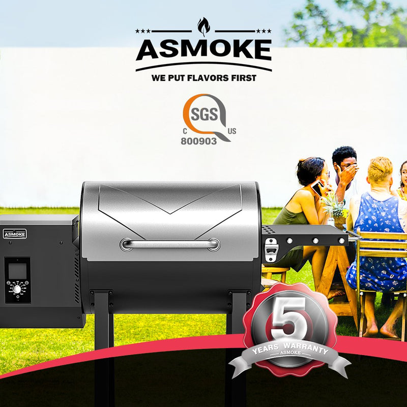 Asmoke AS500N-2 Wood Pellet Grill – Silver