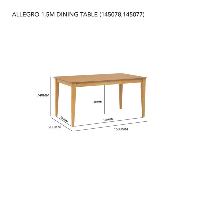 ALLEGRO 6-Piece Dining Set – Natural