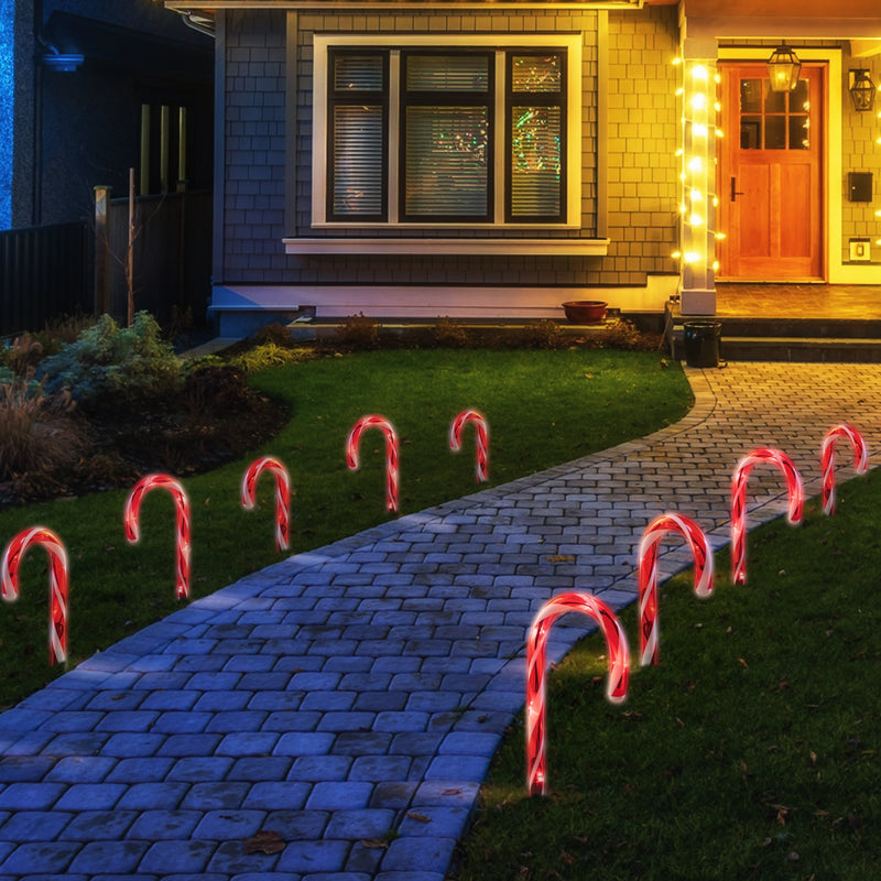 20pk LED Candy Cane Pathway Lights