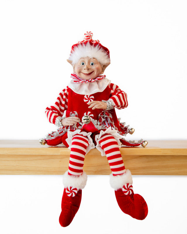 Christmas Candy Stripe Boy Elf – 65cm Red & White