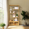 6-Tier Bamboo Shelf Unit – Freestanding Storage Bookcase & Plant Display Stand