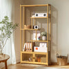6-Tier Bamboo Shelf Unit – Freestanding Storage Bookcase & Plant Display Stand