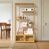 6-Tier Bamboo Shelf Unit – Freestanding Storage Bookcase & Plant Display Stand